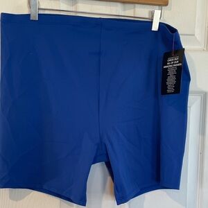 Swimsuits For All Size 24 Vibrant Blue Swim Shorts (New)
